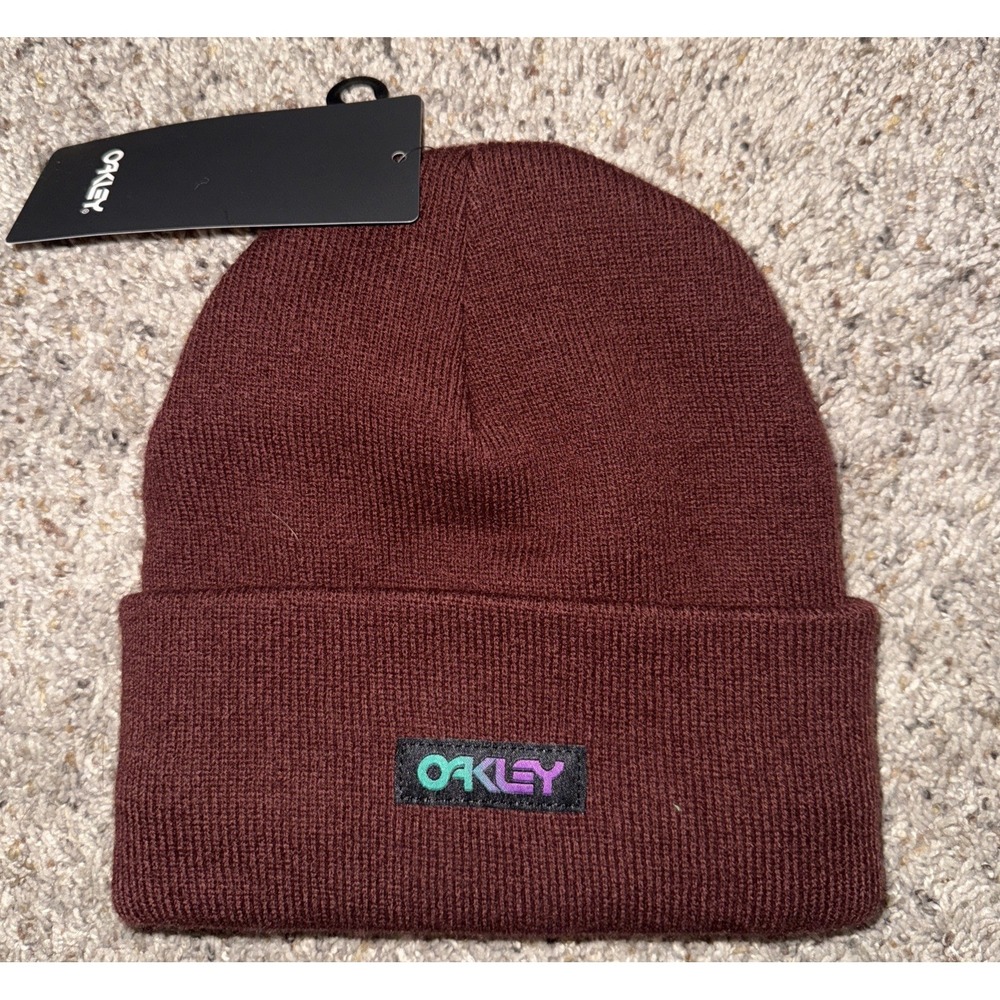 Oakley Beanie Rose Brown BIB Gradient‎ Patch Head-wear Warm Cap FOS9007079